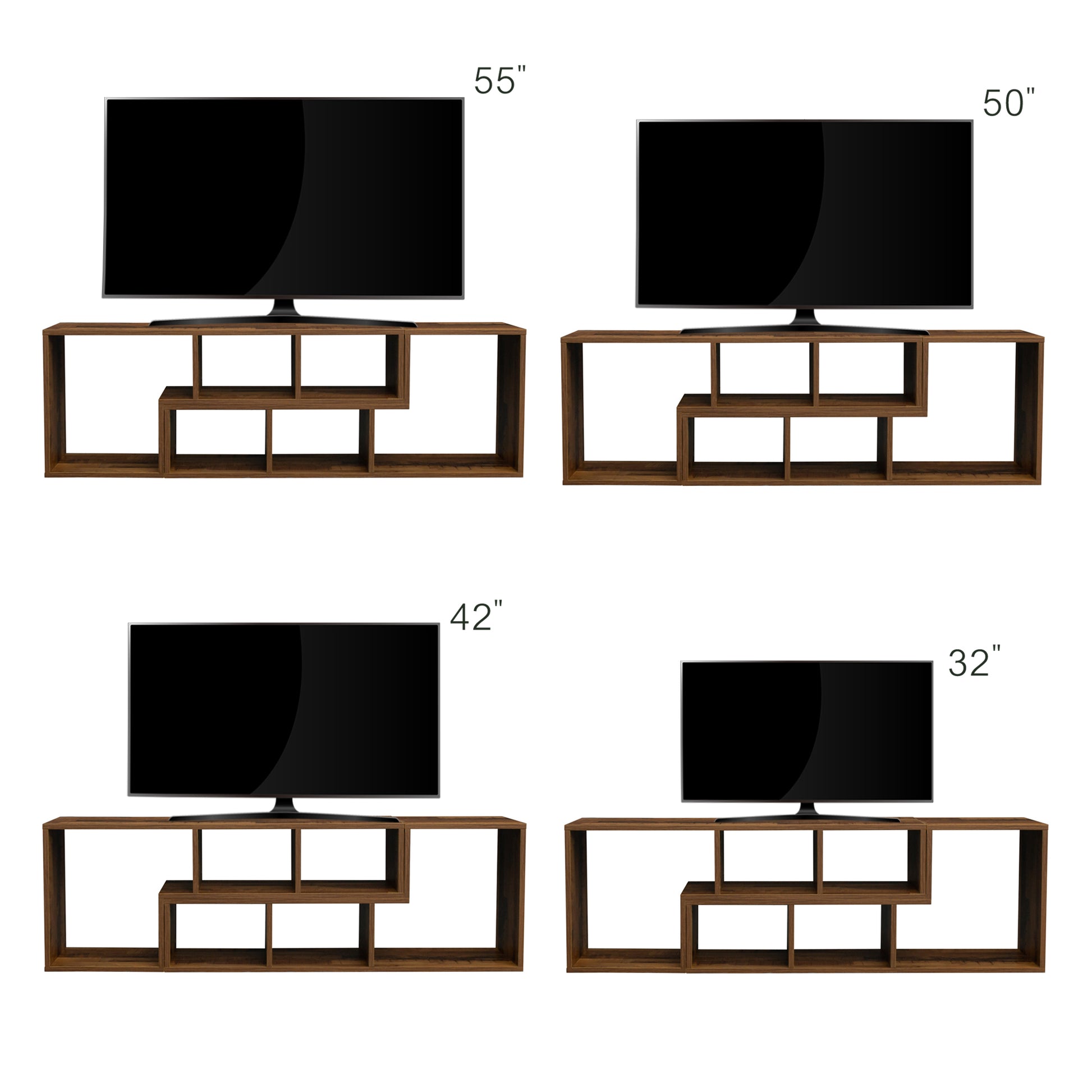 Double L Shaped Oak Tv Stand,Display Shelf ,Bookcase For Home Furniture,Fir Wood Oak Particle Board