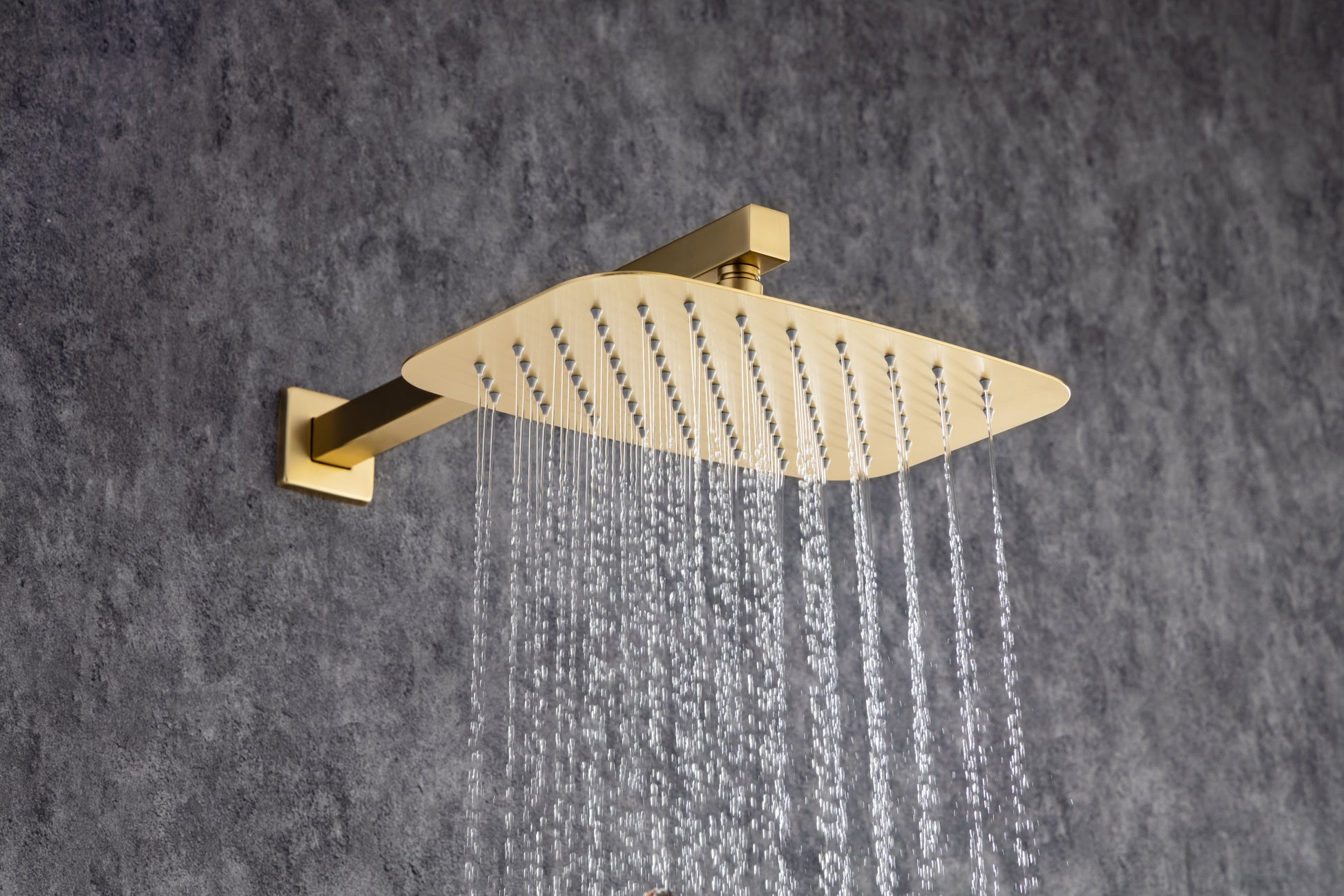 Shower Faucet Set Shower System with 12 Inch Rain golden-brass