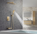 Shower Faucet Set 3 Function Bathroom Shower Fixtures golden-brass