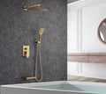 Shower Faucet Set 3 Function Bathroom Shower Fixtures golden-brass