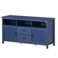 Tv Stand For Tv Up To 68 In With 2 Doors And 2 Drawers Open Style Cabinet, Sideboard For Living Room, Navy Navy Mdf