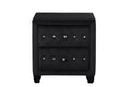 Modern Style Night Stand Made With Wood In Black Black 2 Drawers Bedside Cabinet Bedroom Contemporary,Modern Drawers Black Solid Wood Mdf Wood