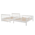 Stairway Full Over Full Bunk Bed With Twin Size Trundle, Storage And Guard Rail For Bedroom, Dorm White Old Sku :Lp001210Aak White Solid Wood