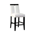 Set Of 2 Chairs Black And Whitebeautiful Padded Counter Height Chairs Slit Back Design Kitchen Dining Room Furniture White Dining Room Contemporary,Modern Dining Chairs Rubberwood Solid Wood