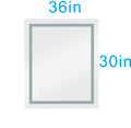 Led Mirror For Bathroom With Lights,Dimmable,Anti Fog,Lighted Bathroom Mirror With Smart Touch Button,Memory Function Horizontal Vertical White Aluminum