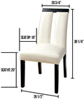 Set Of 2 Chairs Black And Whitebeautiful Padded Side Chairs Slit Back Design Kitchen Dining Room Furniture White Dining Room Contemporary,Modern Dining Chairs Rubberwood Solid Wood