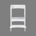 Child Standing Tower, Step Stools For Kids, Toddler Step Stool For Kitchen Counter, White White Mdf