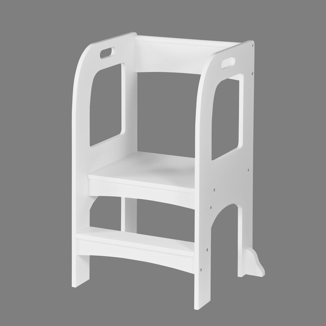 Child Standing Tower, Step Stools For Kids, Toddler Step Stool For Kitchen Counter, White White Mdf