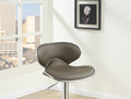 Espresso Faux Leather PVC Bar Stool Counter Height espresso-dining room-modern-metal
