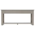 Console Table Sofa Table With Storage Drawers And Bottom Shelf For Entryway Hallway Gray Wash Gray Wash Solid Wood