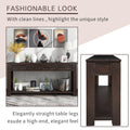 Console Table Sofa Table With Storage Drawers And Bottom Shelf For Entryway Hallway Espresso Espresso Solid Wood