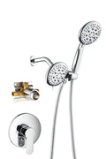 Shower System with Handheld Showerhead & Rain Shower chrome-brass