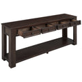 Console Table Sofa Table With Storage Drawers And Bottom Shelf For Entryway Hallway Espresso Espresso Solid Wood