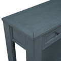 Console Table Sofa Table With Storage Drawers And Bottom Shelf For Entryway Hallway Navy Navy Solid Wood