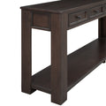 Console Table Sofa Table With Storage Drawers And Bottom Shelf For Entryway Hallway Espresso Espresso Solid Wood