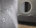 Shower System with Handheld Showerhead & Rain Shower chrome-brass