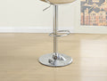 Brown Faux Leather PVC Bar Stool Counter Height Chairs brown-dining room-contemporary-modern-metal