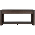 Console Table Sofa Table With Storage Drawers And Bottom Shelf For Entryway Hallway Espresso Espresso Solid Wood