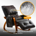 Massage Comfortable Relax Rocking Chair Brown Dark Brown Pu