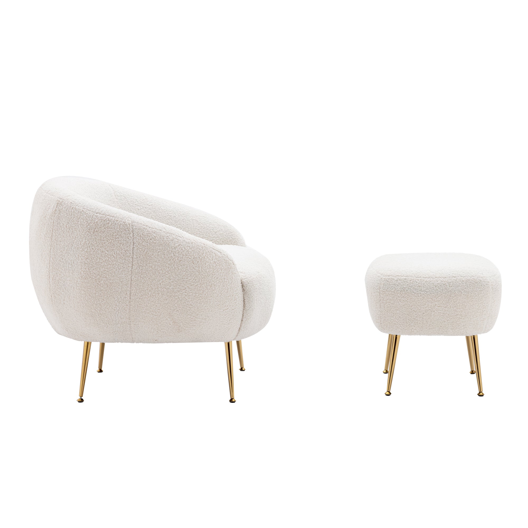 Orisfur. Modern Comfy Leisure Accent Chair, Teddy white-foam-altay velvet