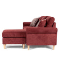 Paparika Red Color Polyfiber Reversible Sectional Sofa Set Chaise Pillows Plush Cushion Couch Nailheads Red Velvet Wood Primary Living Space Cushion Back Contemporary,Modern L Shaped Rolled Arms Fabric 4 Seat