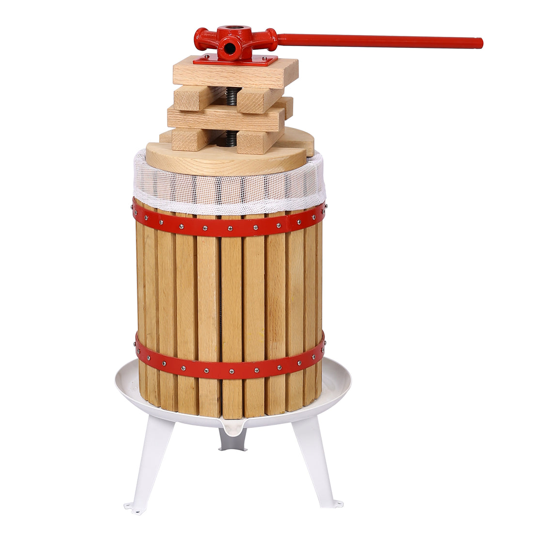 Fruit Wine Press 3.17 Gallon 12L Oak Metal & Wood