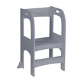 Child Standing Tower, Step Stools For Kids, Toddler Step Stool For Kitchen Counter,Gray Gray Mdf