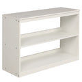 Low Study Twin Loft Bed With Cabinet And Rolling Portable Desk White Old Sku :Lp000113Aak White Solid Wood