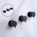 Contemporary Matte Black Wall Mounted Bathroom Shower Set Matte Black Brass