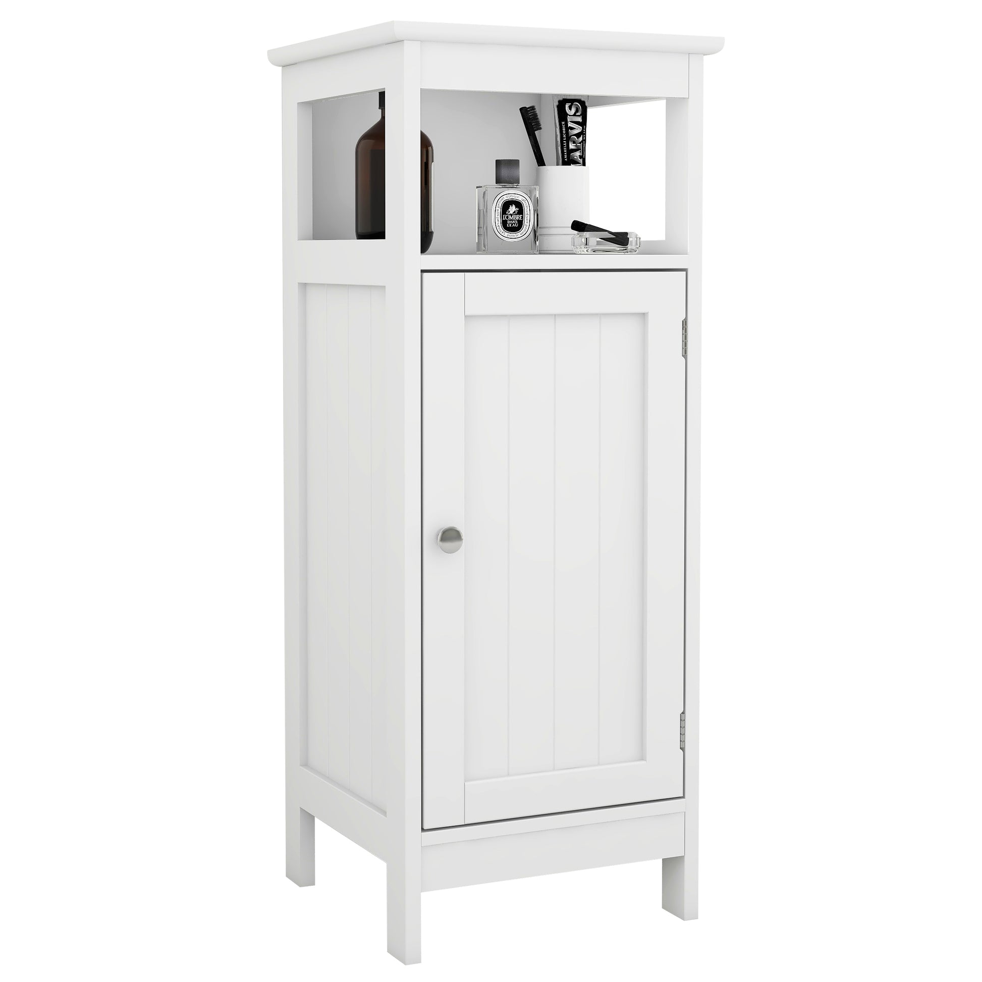 Bathroom Single Door Cabinet - White Mdf