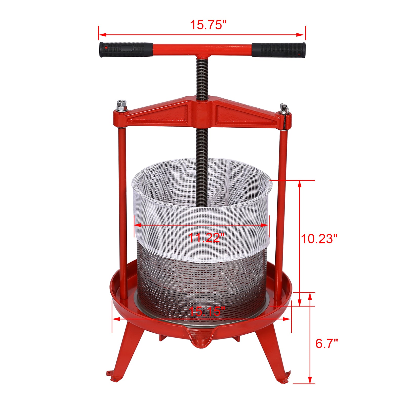 Fruit Wine Press And Crusher,100% Nature Apple&Grape&Berries Crusher Manual Juice Maker For Kitchen Green Steel