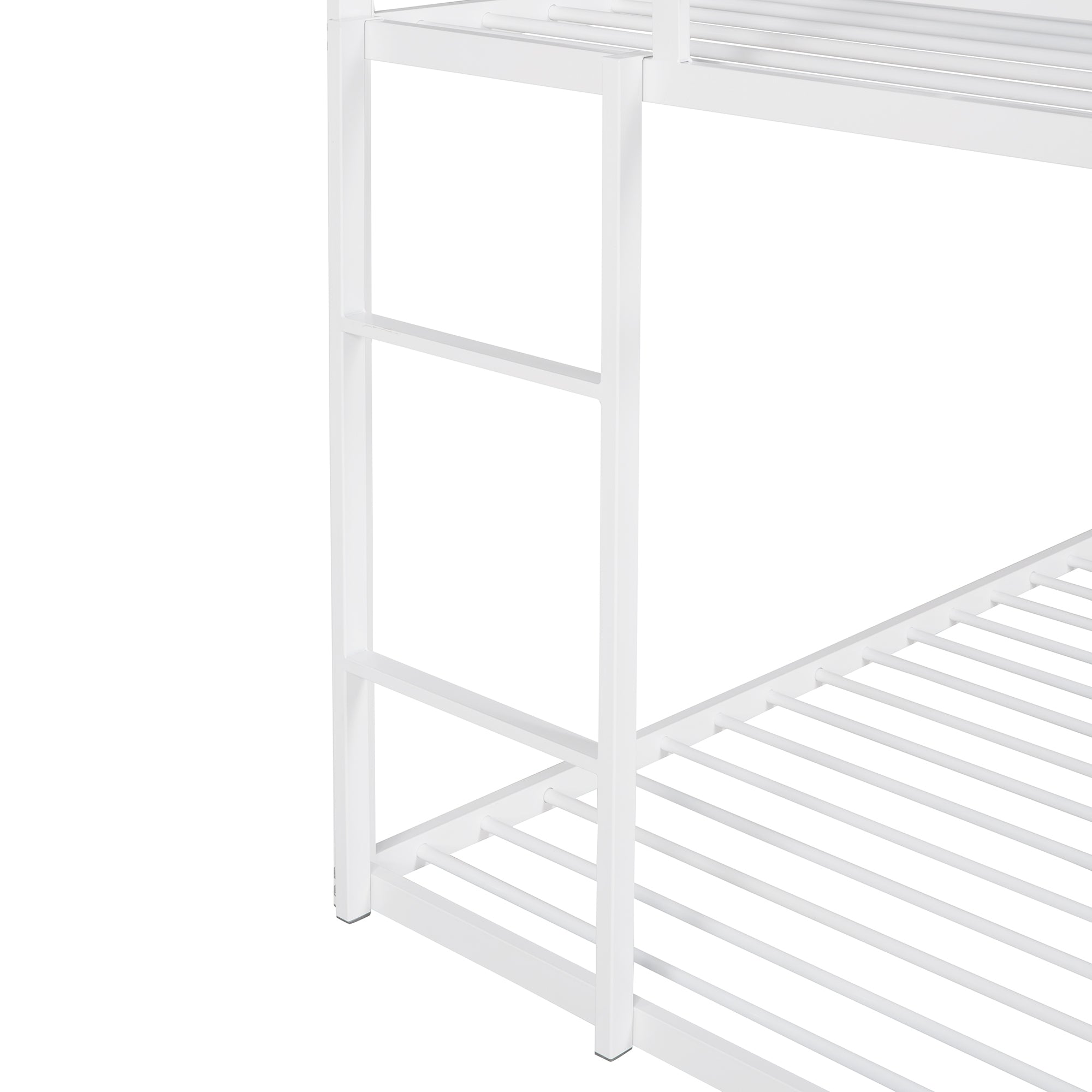 Bunk Beds for Kids Twin over Twin,House Bunk Bed Metal white-metal