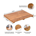 Log Color Spa Solid Teak Bathroom Shower Mat Bathroom Anti Slip Mat Teak Solid Wood