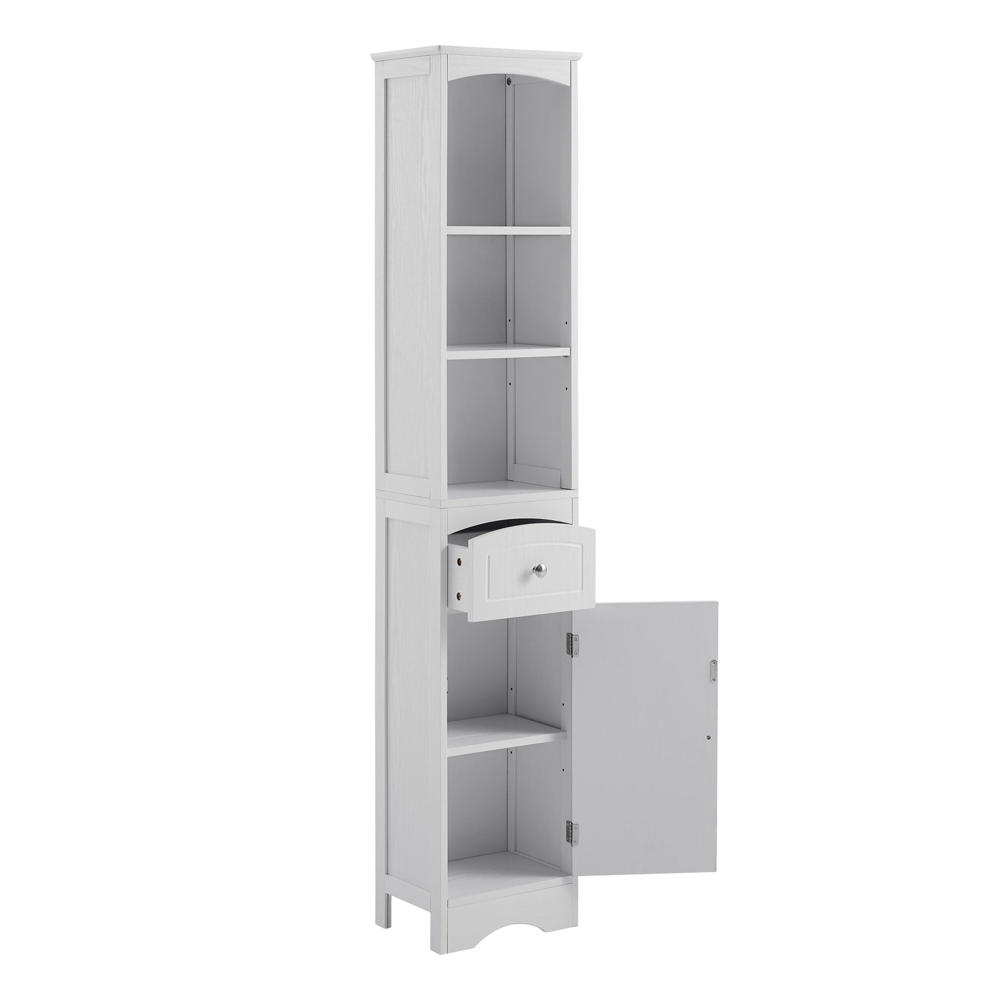 Tall Bathroom Cabinet, Freestanding Storage Cabinet white-mdf