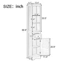 Tall Bathroom Cabinet, Freestanding Storage Cabinet white-mdf