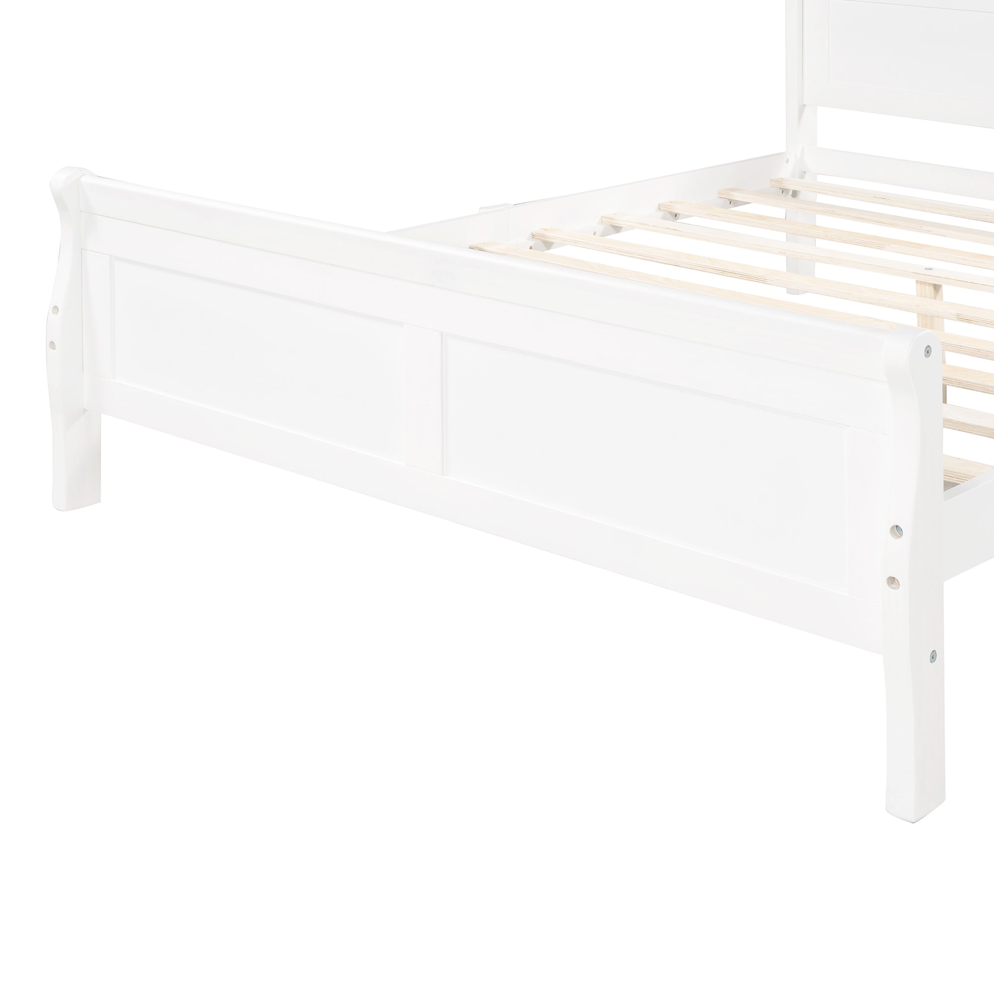 Queen Size Wood Platform Bed with Headboard and
