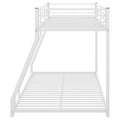 Metal Floor Bunk Bed, Twin Over Full,White Old Sku:Mf193244Aak White Metal