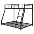 Metal Floor Bunk Bed, Twin Over Full,Black Old Sku:Mf193244Aab Black Metal