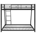 Metal Floor Bunk Bed, Twin Over Full,Black Old Sku:Mf193244Aab Black Metal