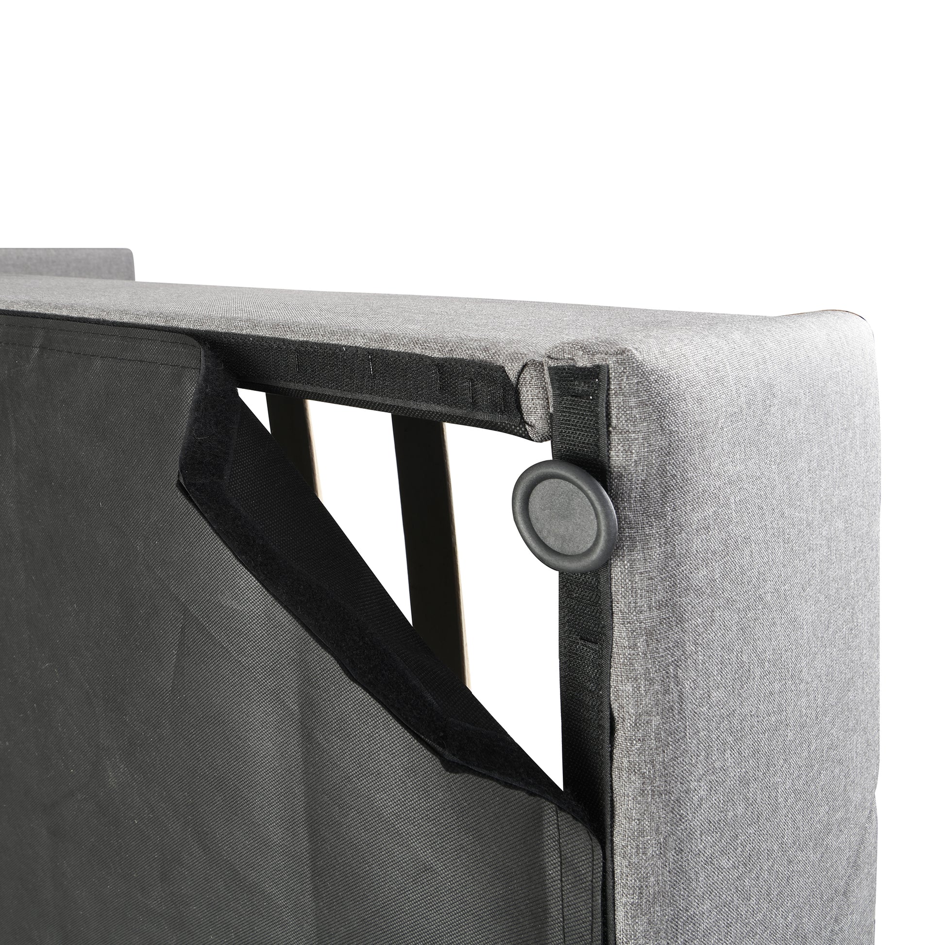 Queen Size Upholstered Platform Bed With A Hydraulic Storage System Gray Gray Upholstered