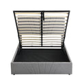 Full Size Upholstered Platform Bed With A Hydraulic Storage System Gray Gray Upholstered
