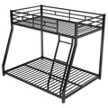 Metal Floor Bunk Bed, Twin Over Full,Black Old Sku:Mf193244Aab Black Metal