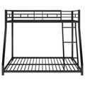 Metal Floor Bunk Bed, Twin Over Full,Black Old Sku:Mf193244Aab Black Metal