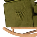 Coolmore Living Room Comfortable Rocking Chair Accent Chair Olive Polyester