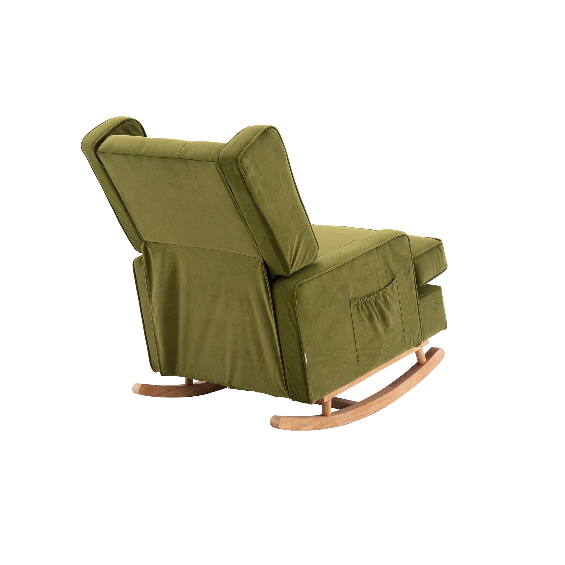 Coolmore Living Room Comfortable Rocking Chair Accent Chair Olive Polyester