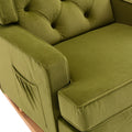 Coolmore Living Room Comfortable Rocking Chair Accent Chair Olive Polyester