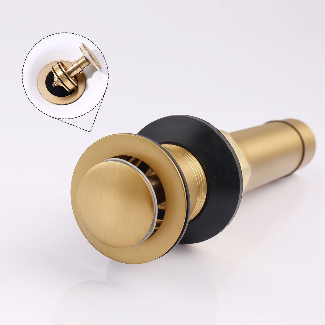 2 Handle 4 Inch Brushed Gold Bathroom Faucet,