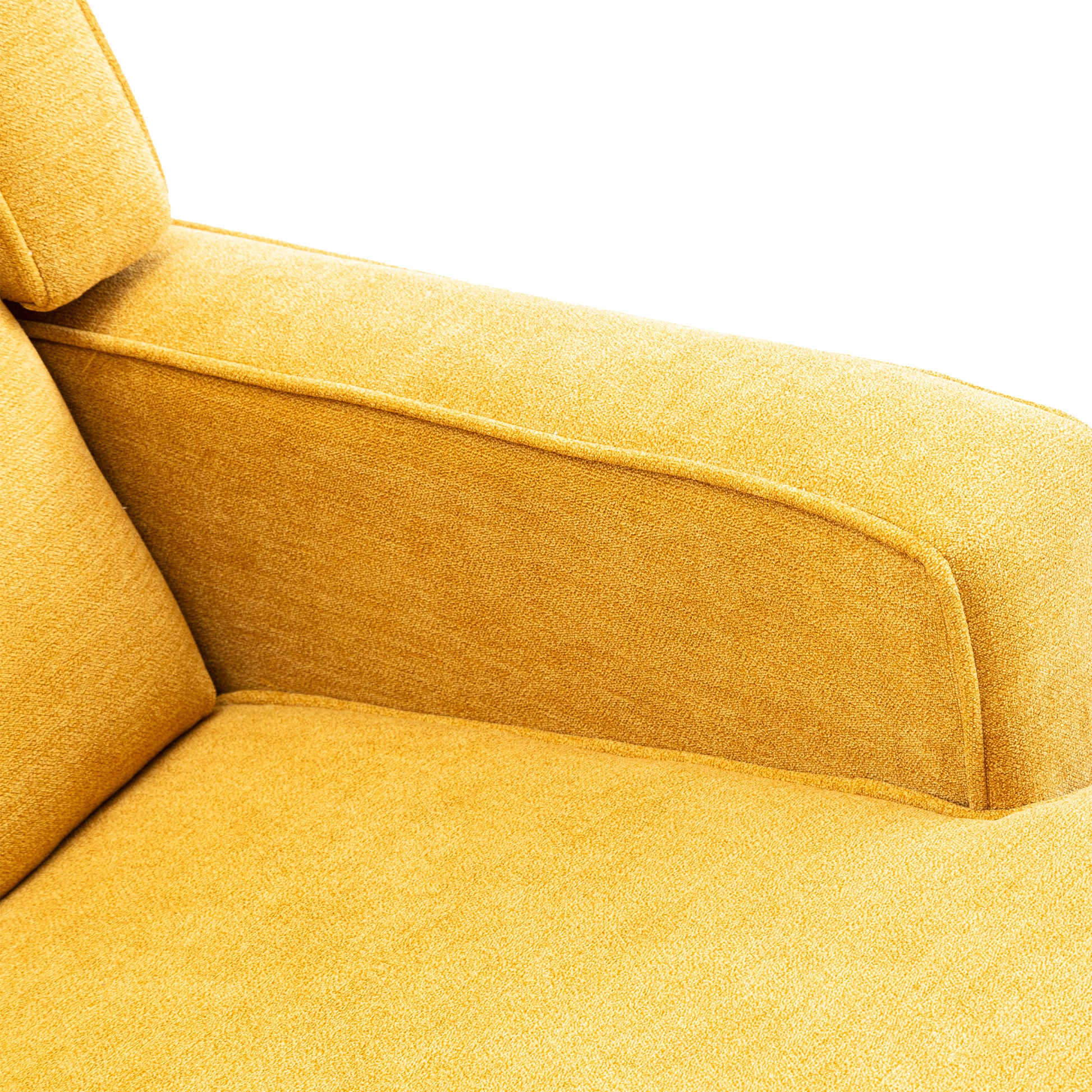 Coolmore Nursery Rocking Chair Upholstered Mid Century Modern Rocker Oversized Armchair For Living Room With Solid Wood Base Mustard Mustard Primary Living Space Foam Linen