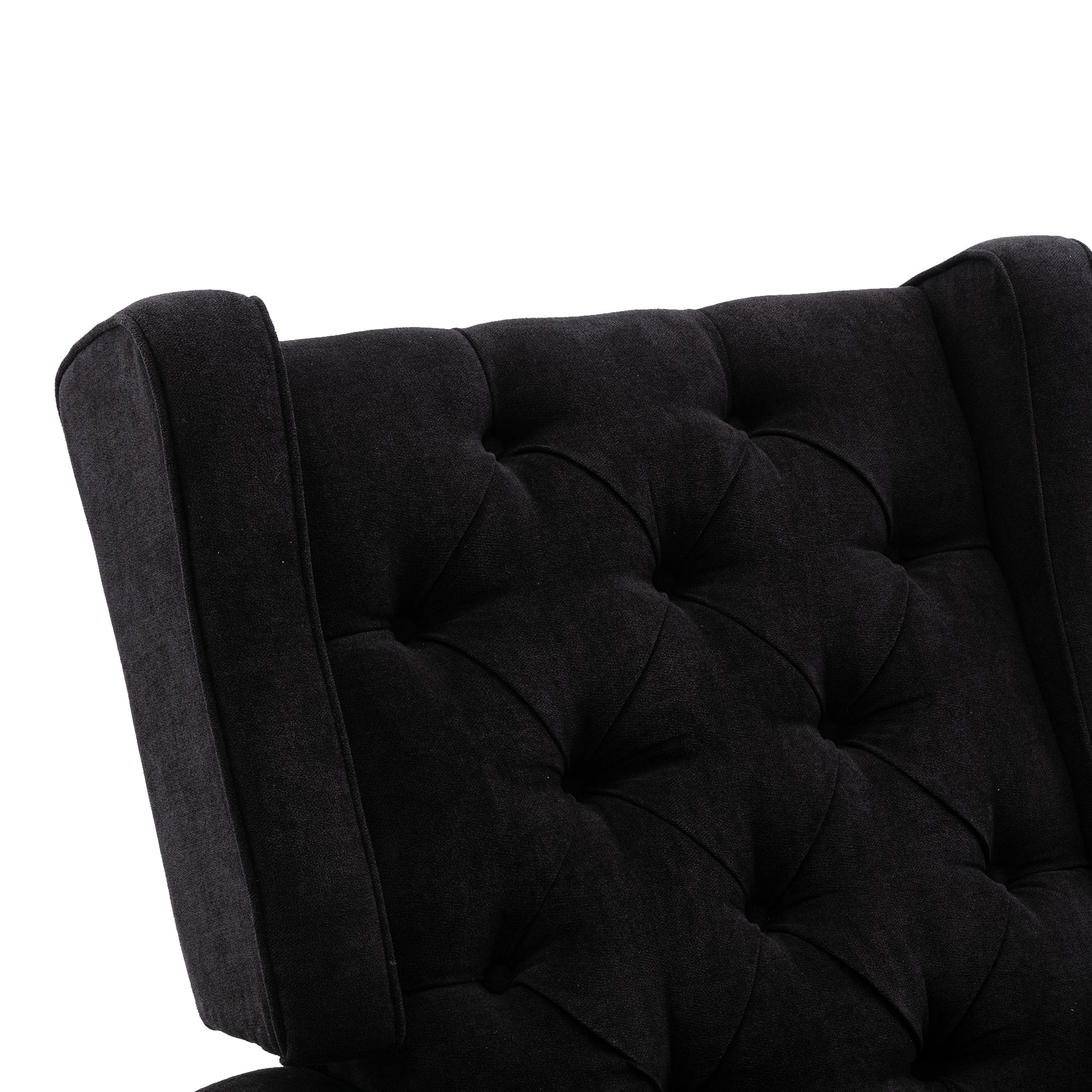 COOLMORE living room Comfortable rocking chair accent black-polyester