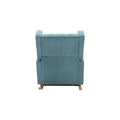 Coolmore Nursery Rocking Chair Upholstered Mid Century Modern Rocker Oversized Armchair For Living Room With Solid Wood Base Mint Green Mint Green Foam Polyester